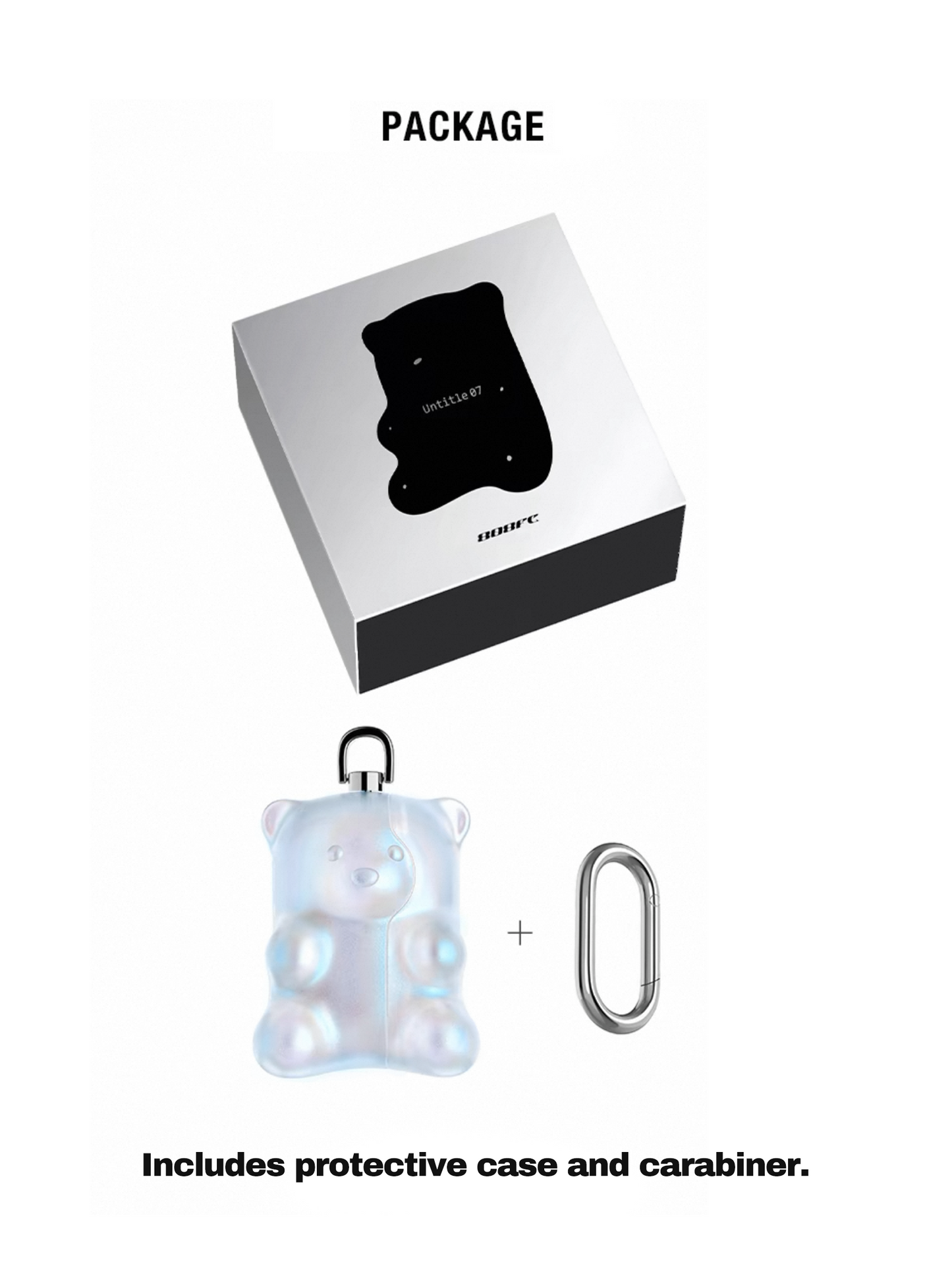 Holographic Bear Earphone Case