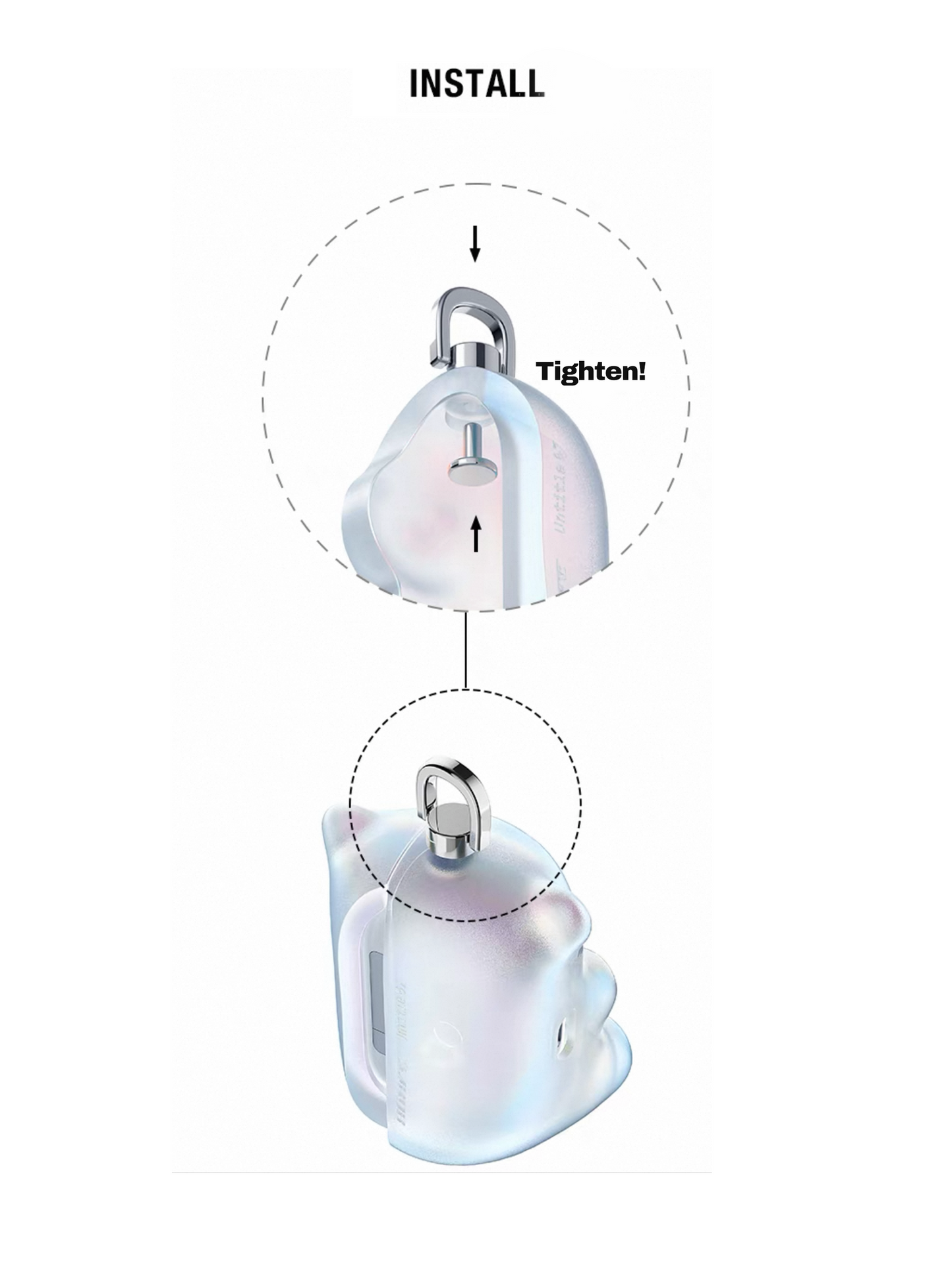 Holographic Bear Earphone Case