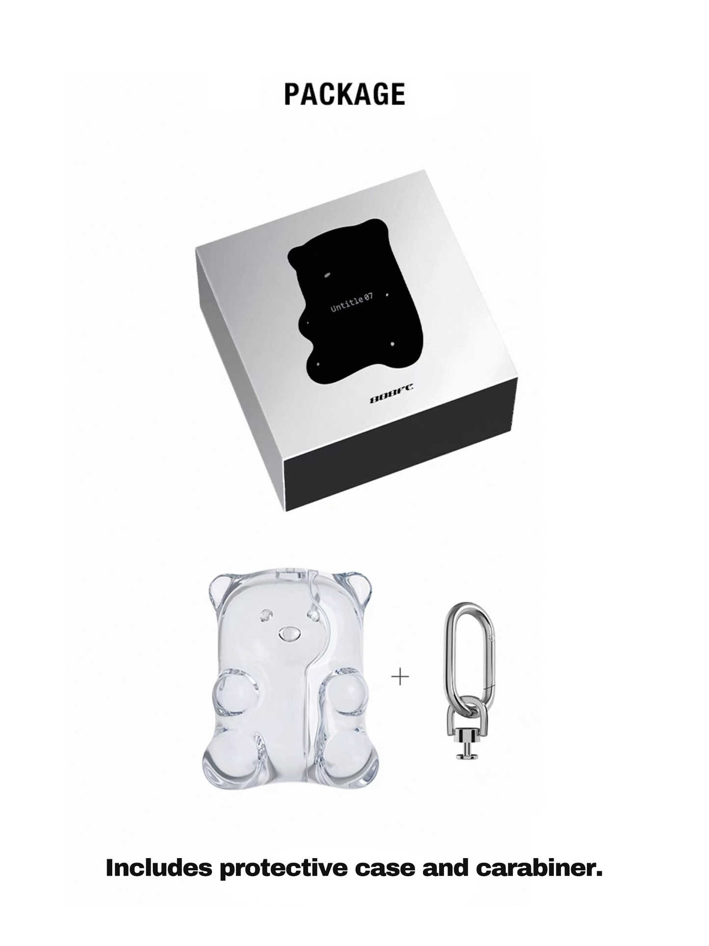 Transparent Bear Protective Case