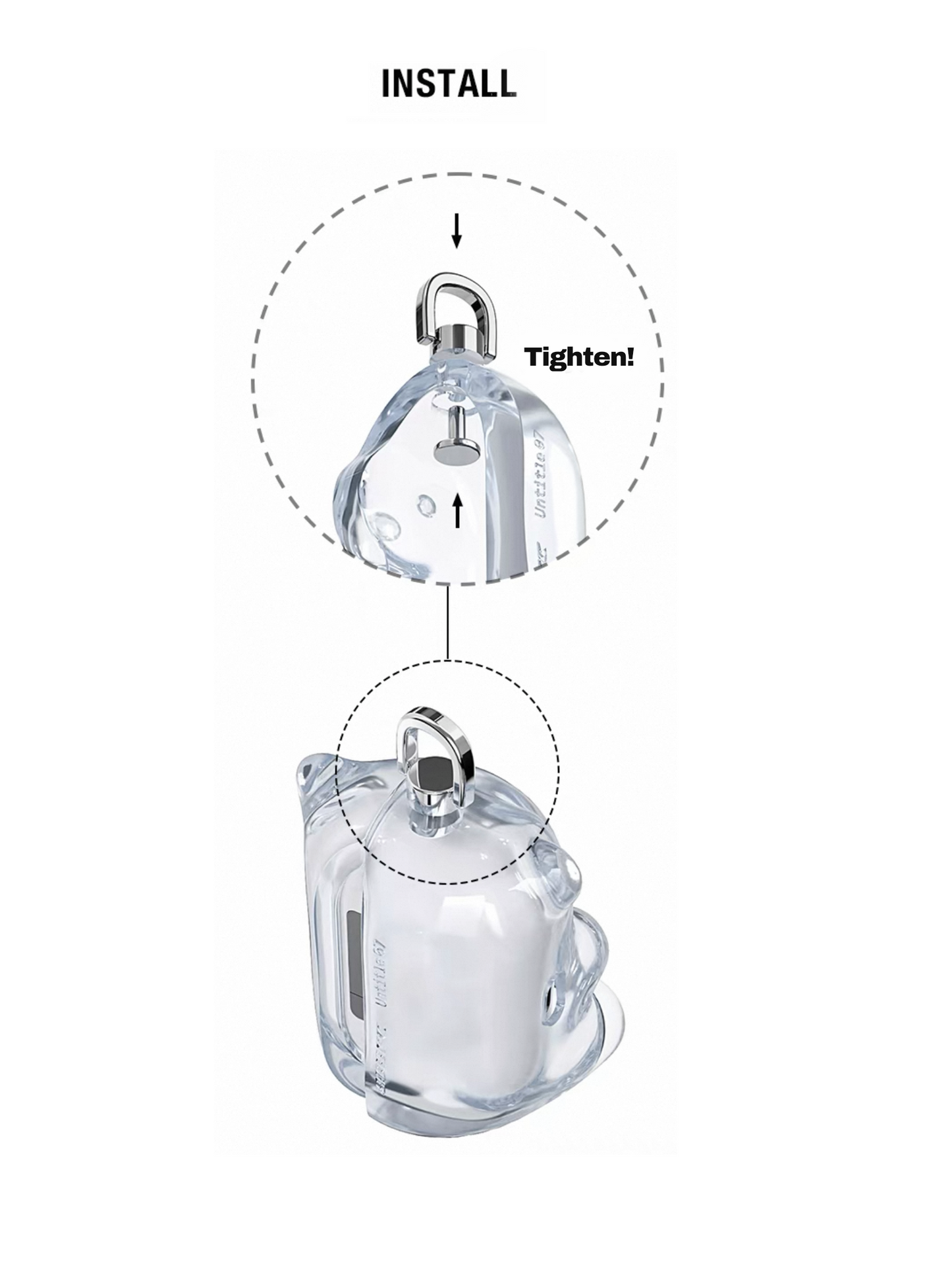 Transparent Bear Protective Case